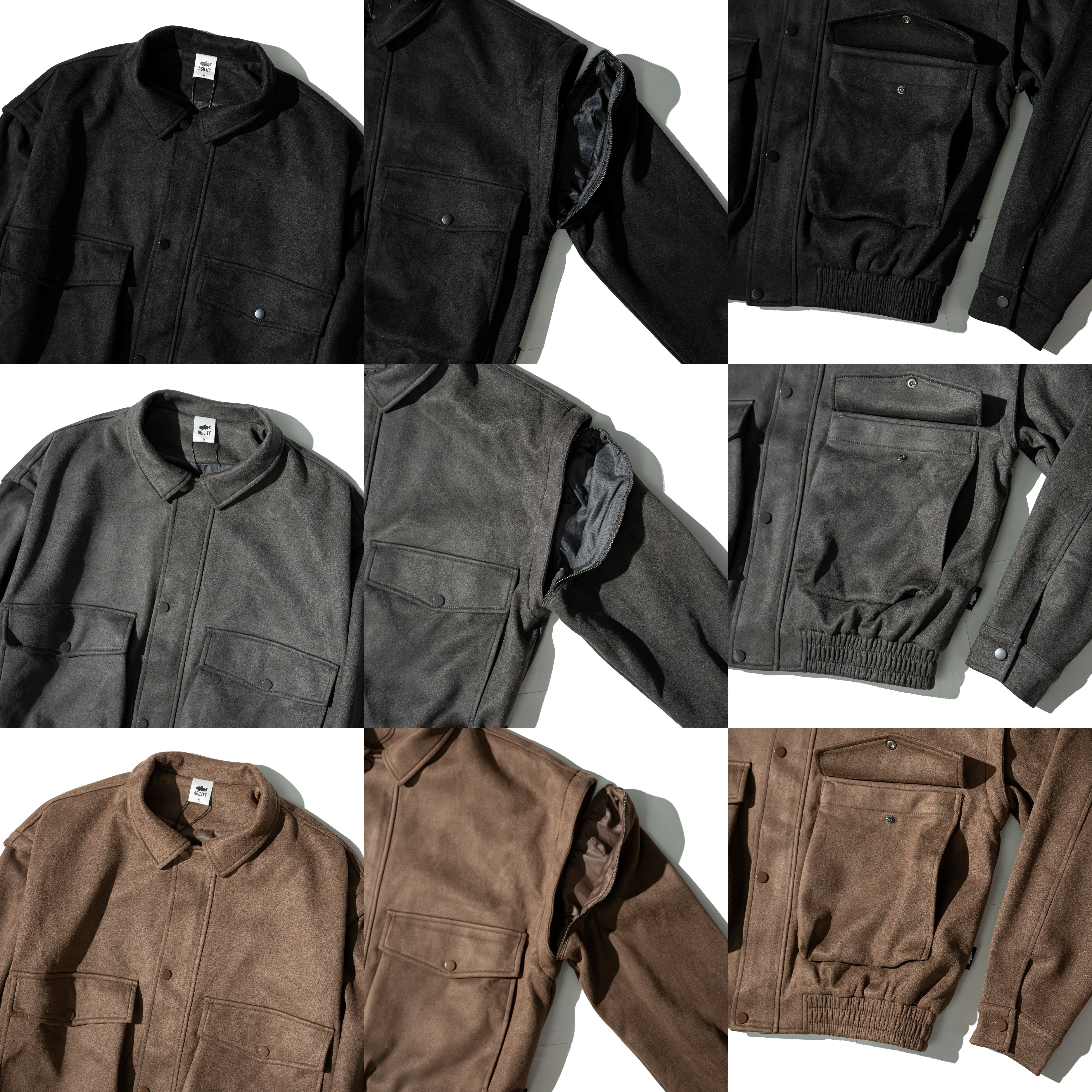 AGILITY Detachable Suede Leather Jacket 可拆袖 麂皮 皮衣外套 [LE65]
