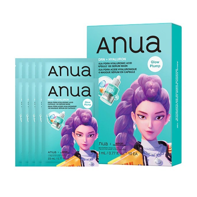 ANUA x KPOPPDRN Hyaluronic acid capsule 100 serum mask 10PCS