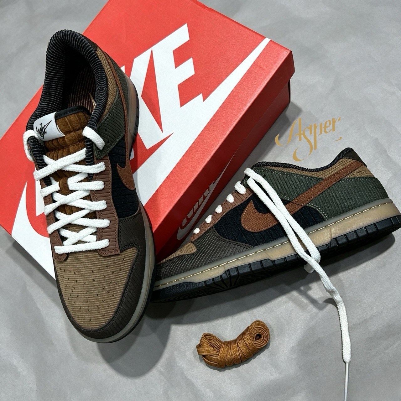 【官網限定】Nike Dunk Low Retro Premium ''Caramel Olives'' 焦糖橄欖 燈芯絨 IB7746-201 IX