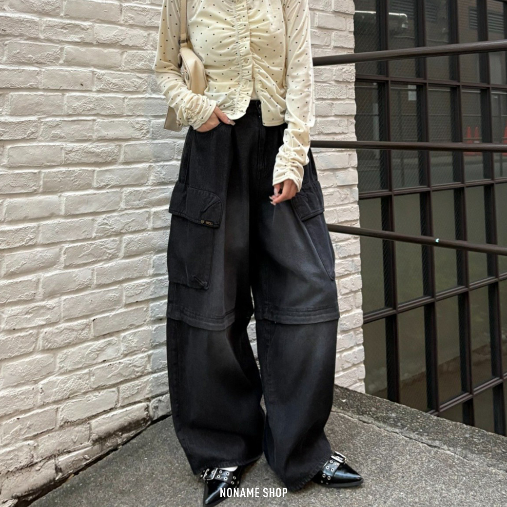 W CLOSET 日本 2 WAY 可拆式 工裝 拉鍊 短褲 長褲 六色 (女款)