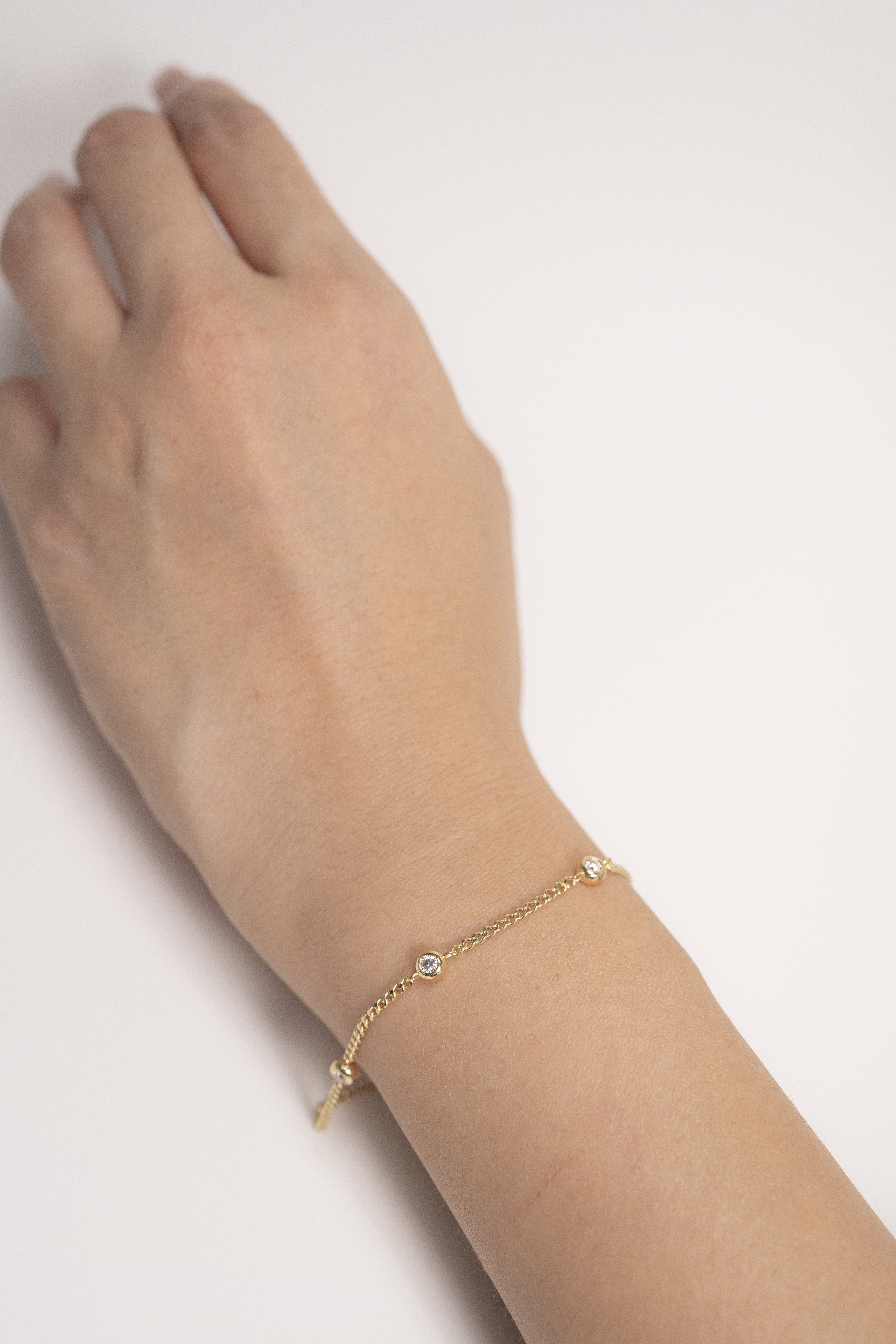 18K 3 Bubble Diamond Bracelet