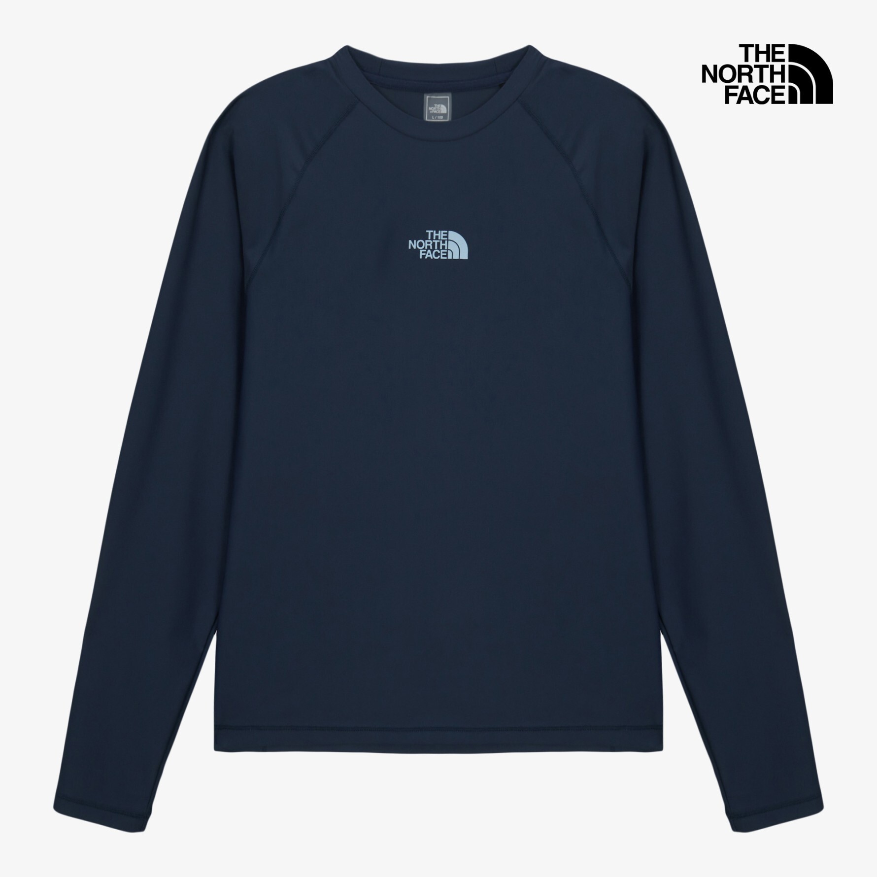 【OWN】The North Face 長袖 秋冬 圓領 胸前 印花 戶外 休閒 男生 海軍藍 黑色
