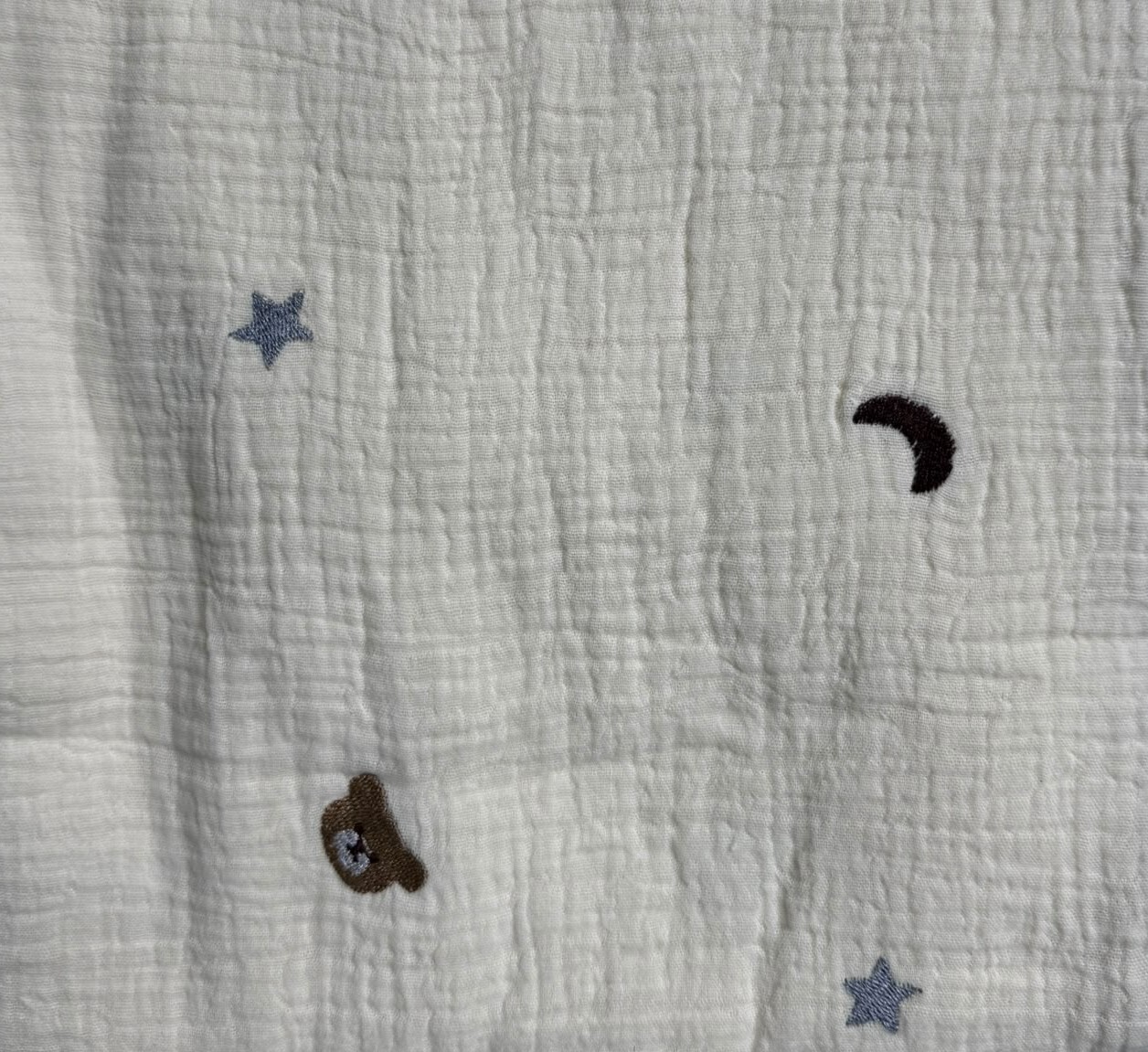 【Nishimatsuya】Star & Moon Bear Soft Cotton Gauze Kids Towel