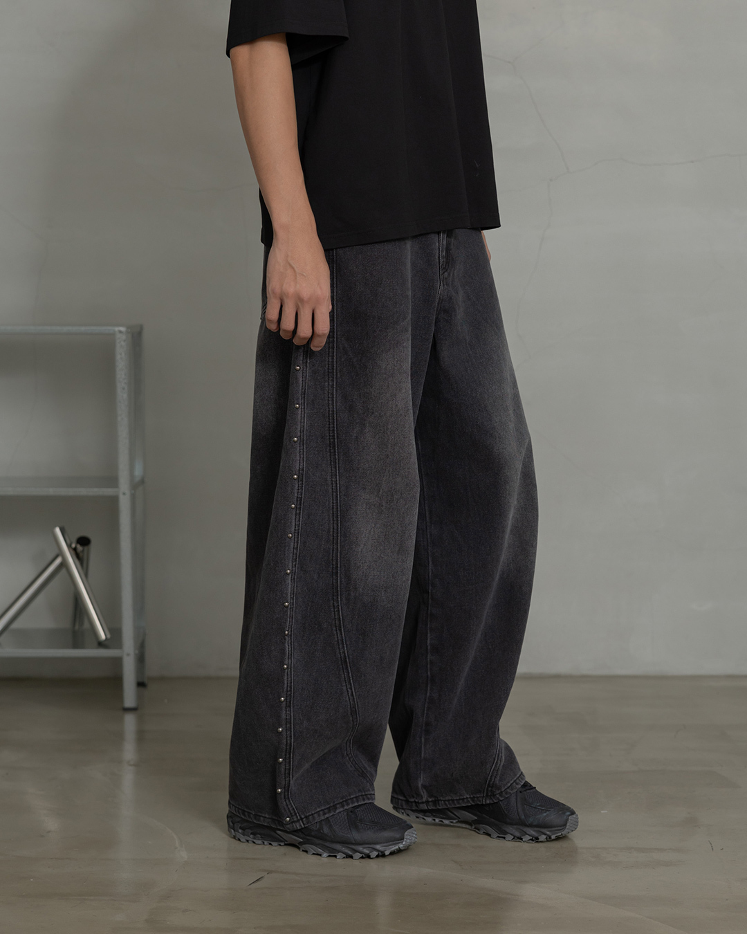 Men's Washed Buttoned Cocoon-Shaped Jeans, S/M/L/XL【04011908】in stock+pre-order