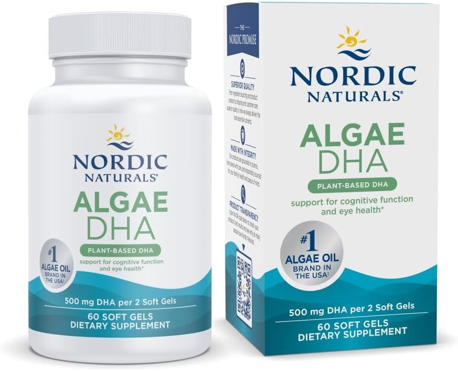 代購 Nordic Naturals, Algae DHA, 60 Soft Gels (250 mg per Soft Gel)