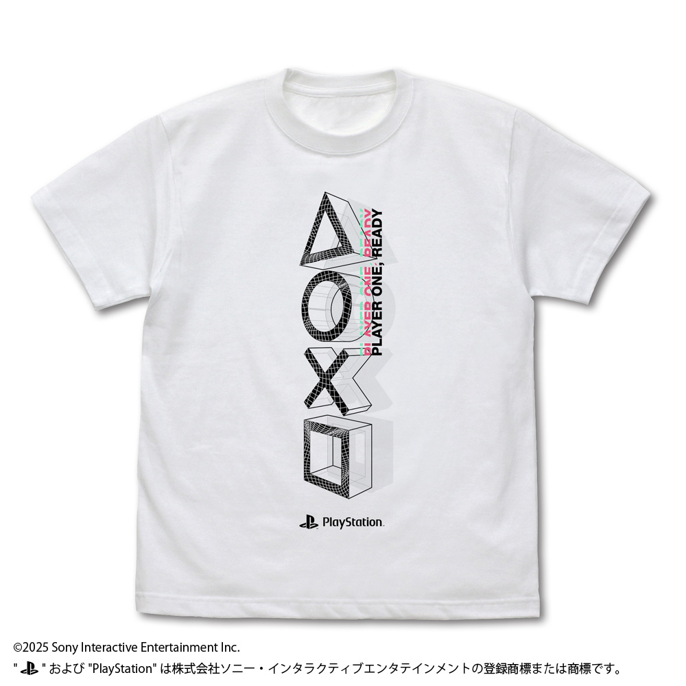 Tｼｬﾂ for PlayStation Shapes Logo Meta MeshVer./WHITE COSPA 101926