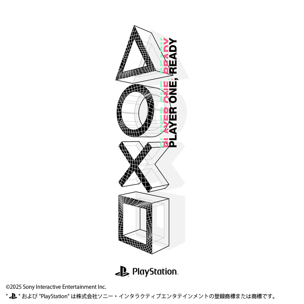 Tｼｬﾂ for PlayStation Shapes Logo Meta MeshVer./WHITE COSPA 101926