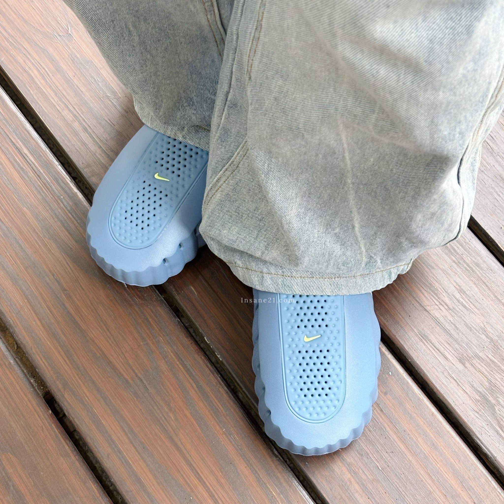 NIKE MIND 001 "WORK BIUE/LIGHT LEMON WIST " 藍 檸檬底 心智 穆勒拖 HQ4307-401
