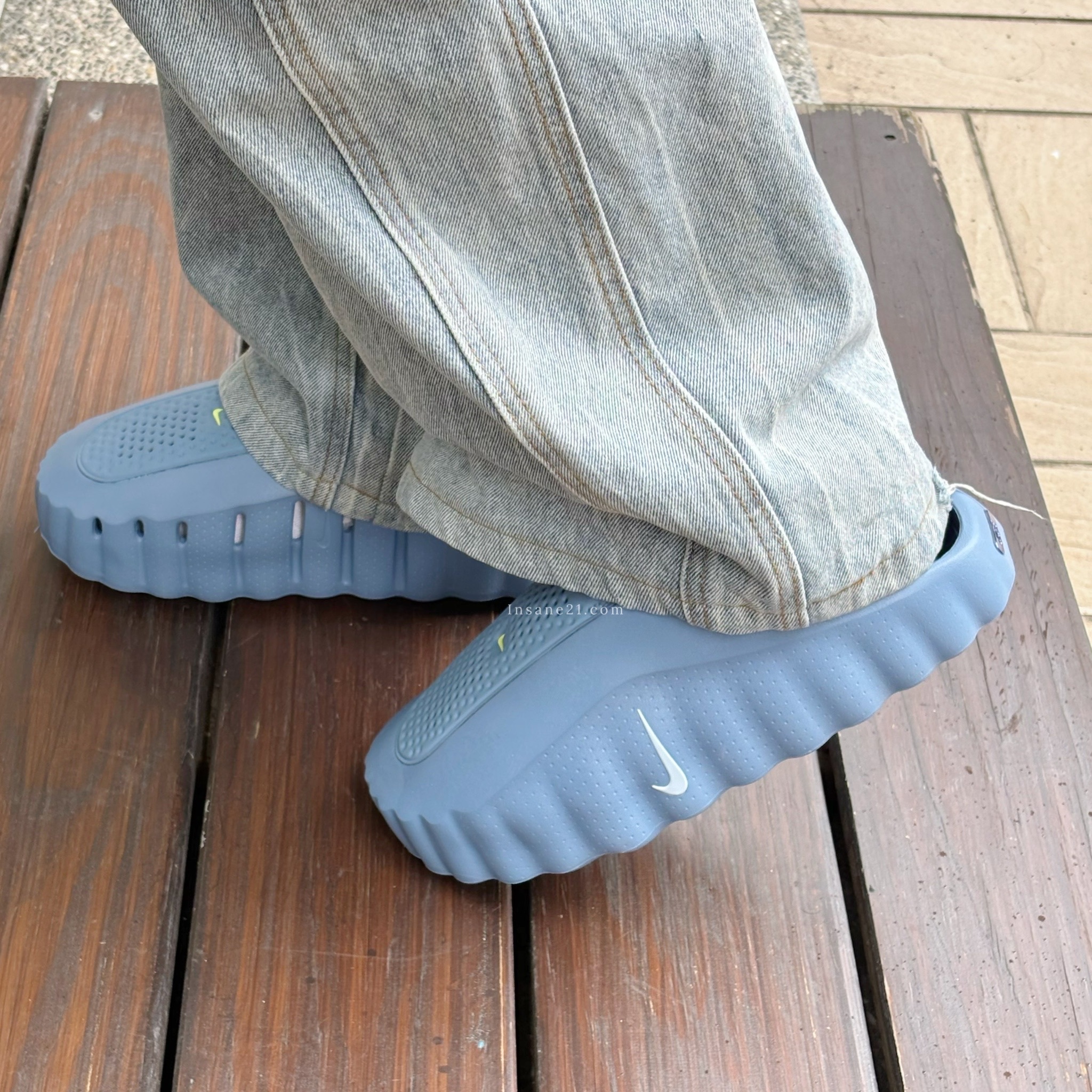 NIKE MIND 001 "WORK BIUE/LIGHT LEMON WIST " 藍 檸檬底 心智 穆勒拖 HQ4307-401