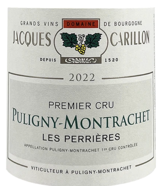 Jacques Carillon Puligny Montrachet 1er Cru Perrieres 2022 (BH93)