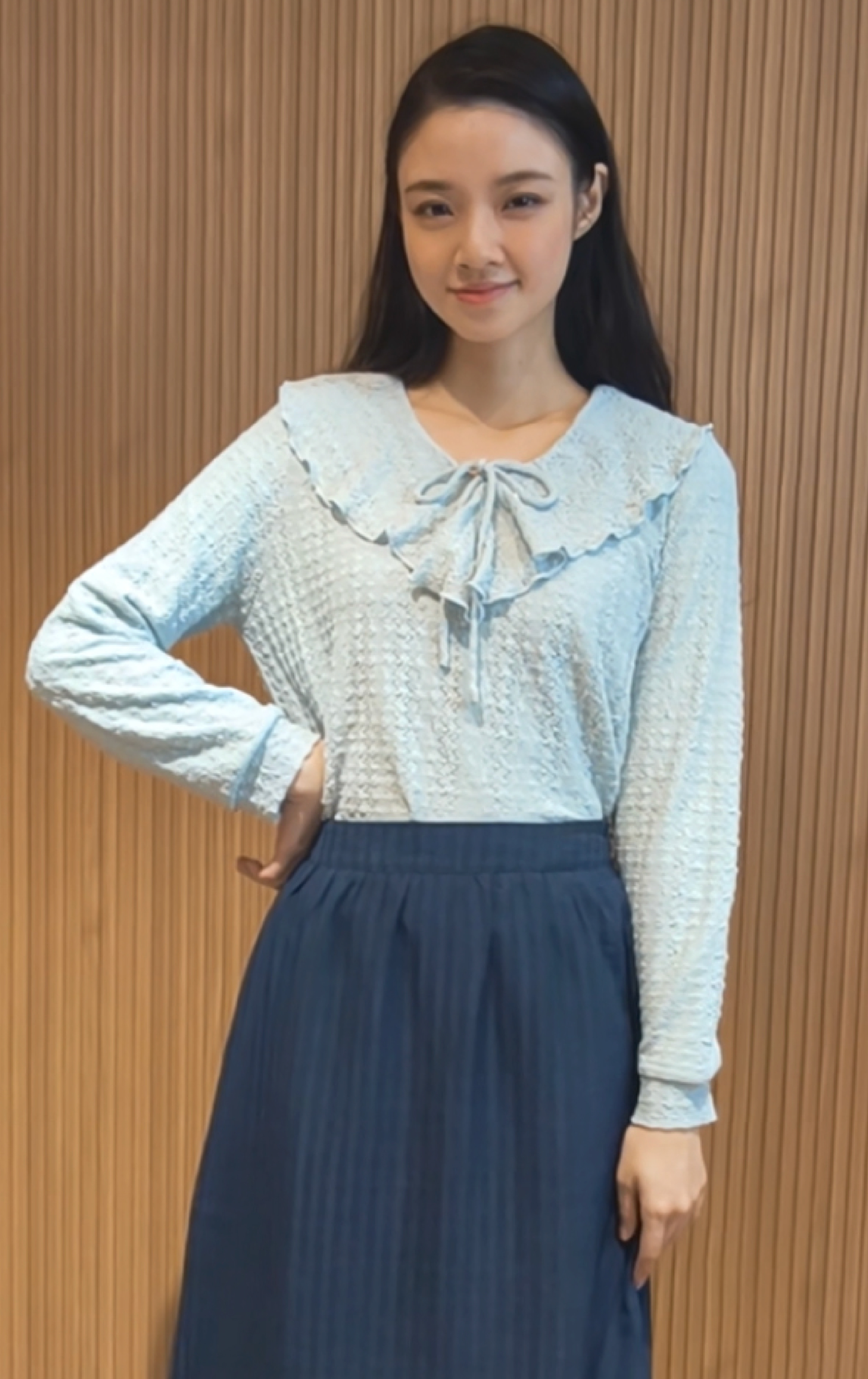 Elegant Sailor Collar Wrap-Tie Top LT0877