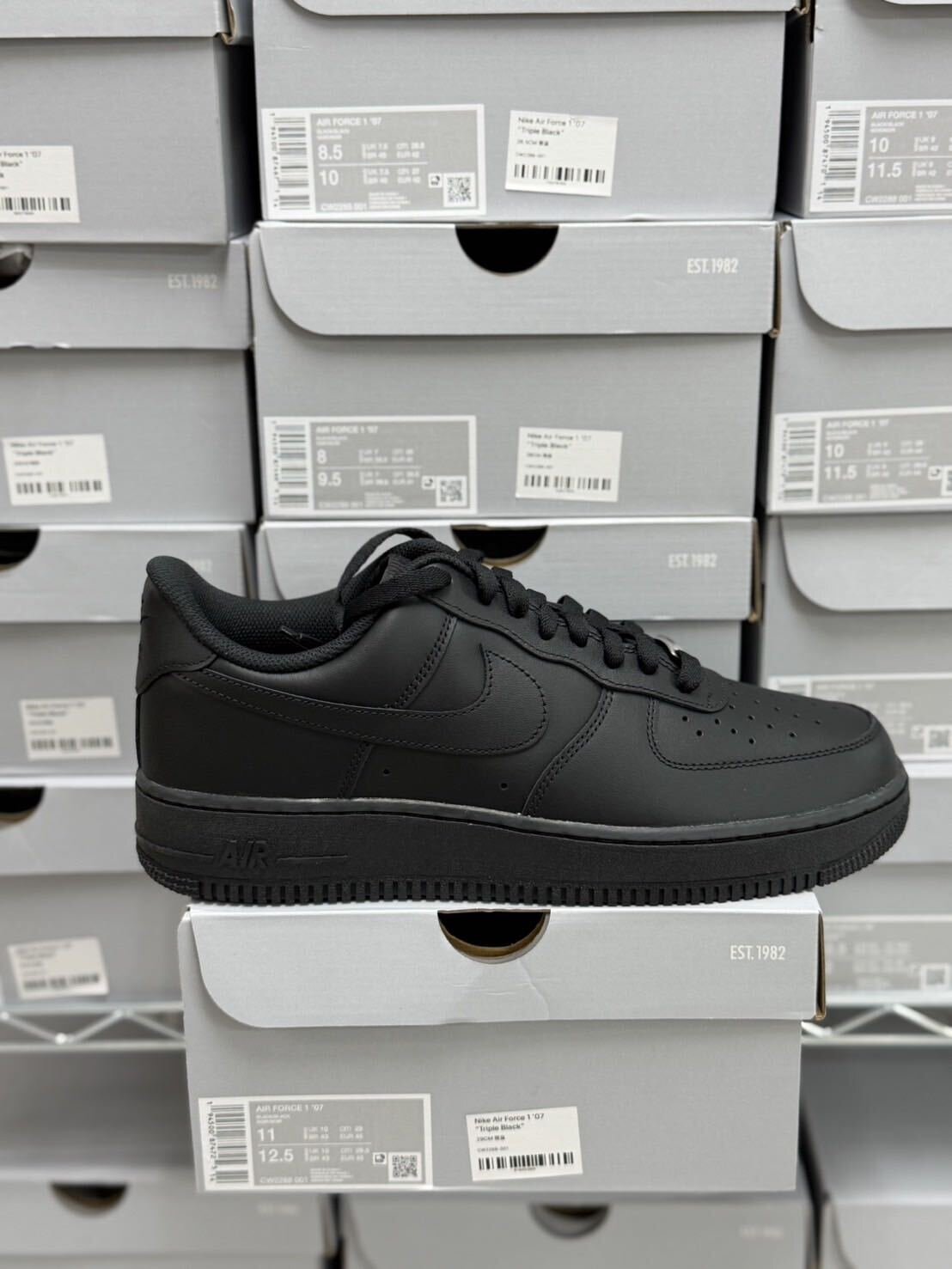 Nike Air Force 1 07 Triple Black 全黑 CW2288-001 男款 門市實拍