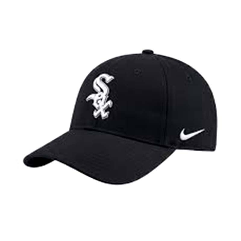 NIKE MLB Club Cap 芝加哥白襪 可調式棒球帽 帽子 黑色 NIKE-02 [台灣現貨]
