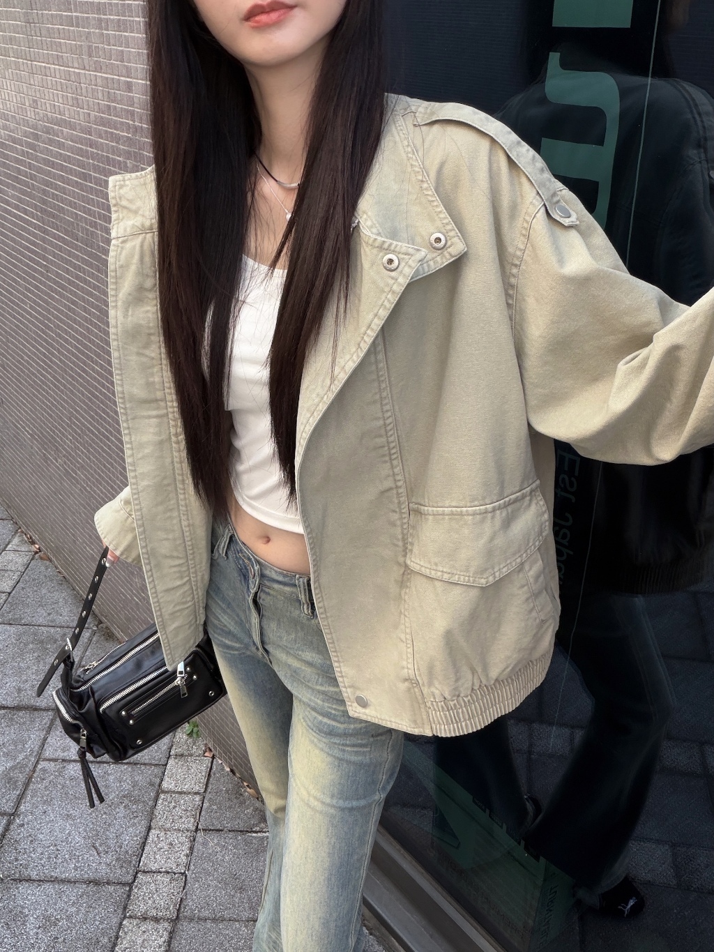 A0479-A16 Vintage中古少年水洗工裝外套