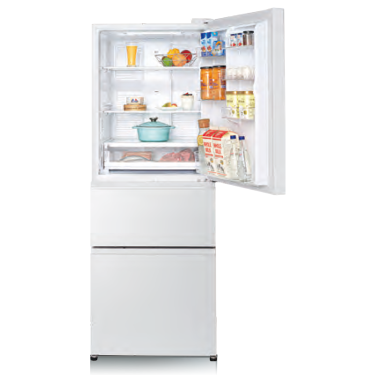 Panasonic 國際 日系上質 450L 一級能效 三門無邊框玻璃變頻冰箱(NR-C457HGS)