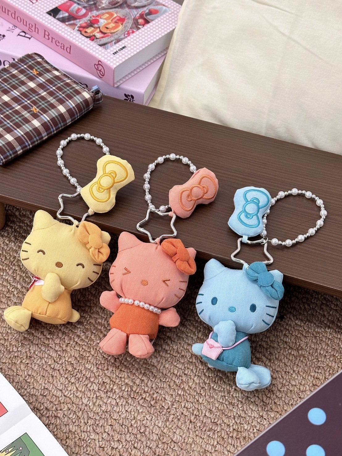 正版授權 三麗鷗 HELLOKITTY 多巴胺 牛仔系列 毛絨 掛件 盲盒