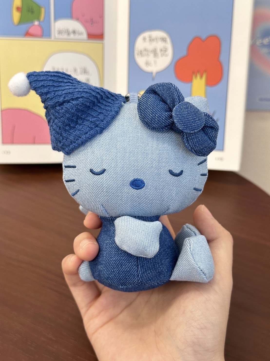正版授權 三麗鷗 HELLOKITTY 多巴胺 牛仔系列 毛絨 掛件 盲盒
