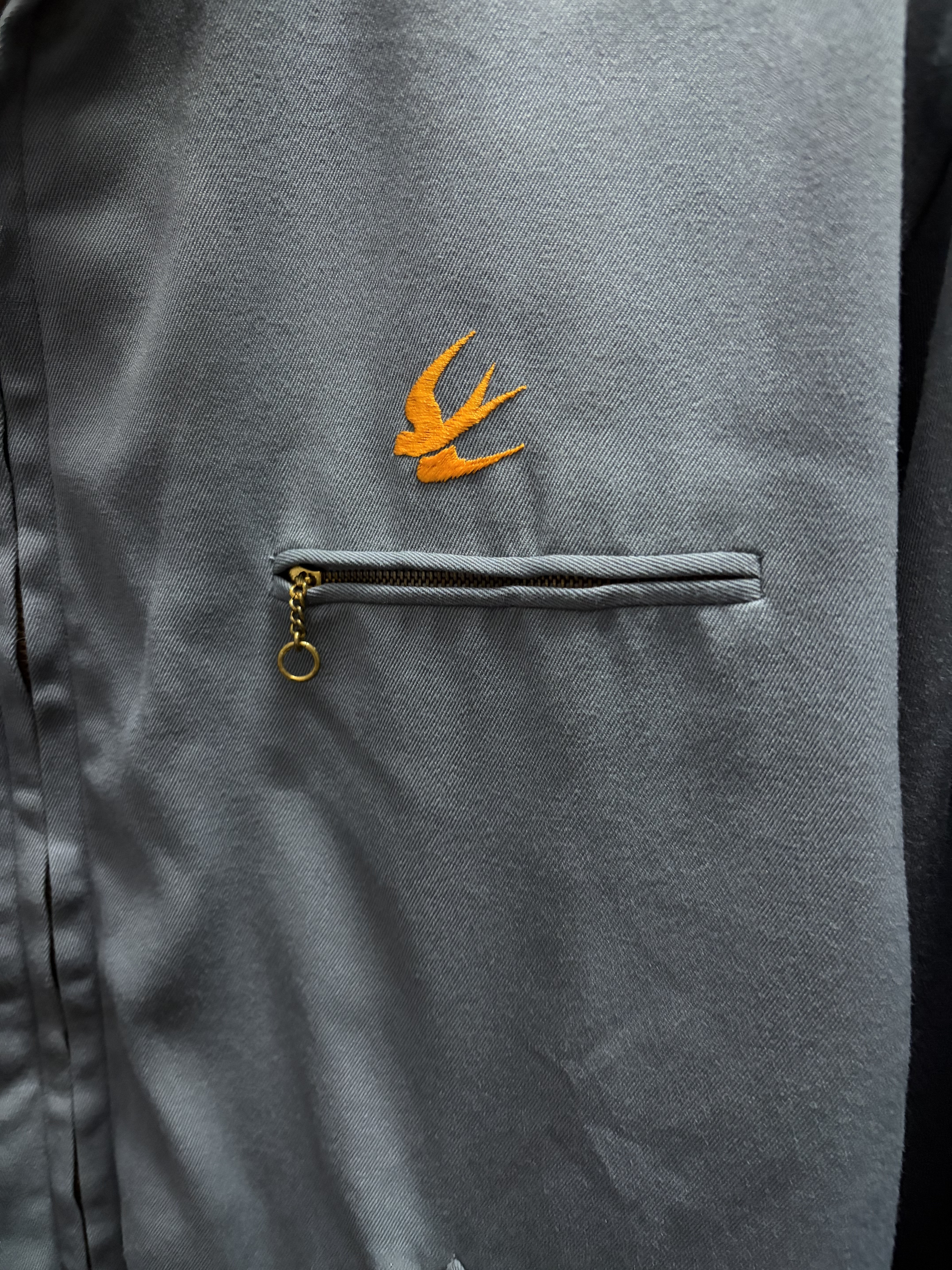 70’s Rayon Polyester ? X Cotton Polyester ? Reversible Work Jacket