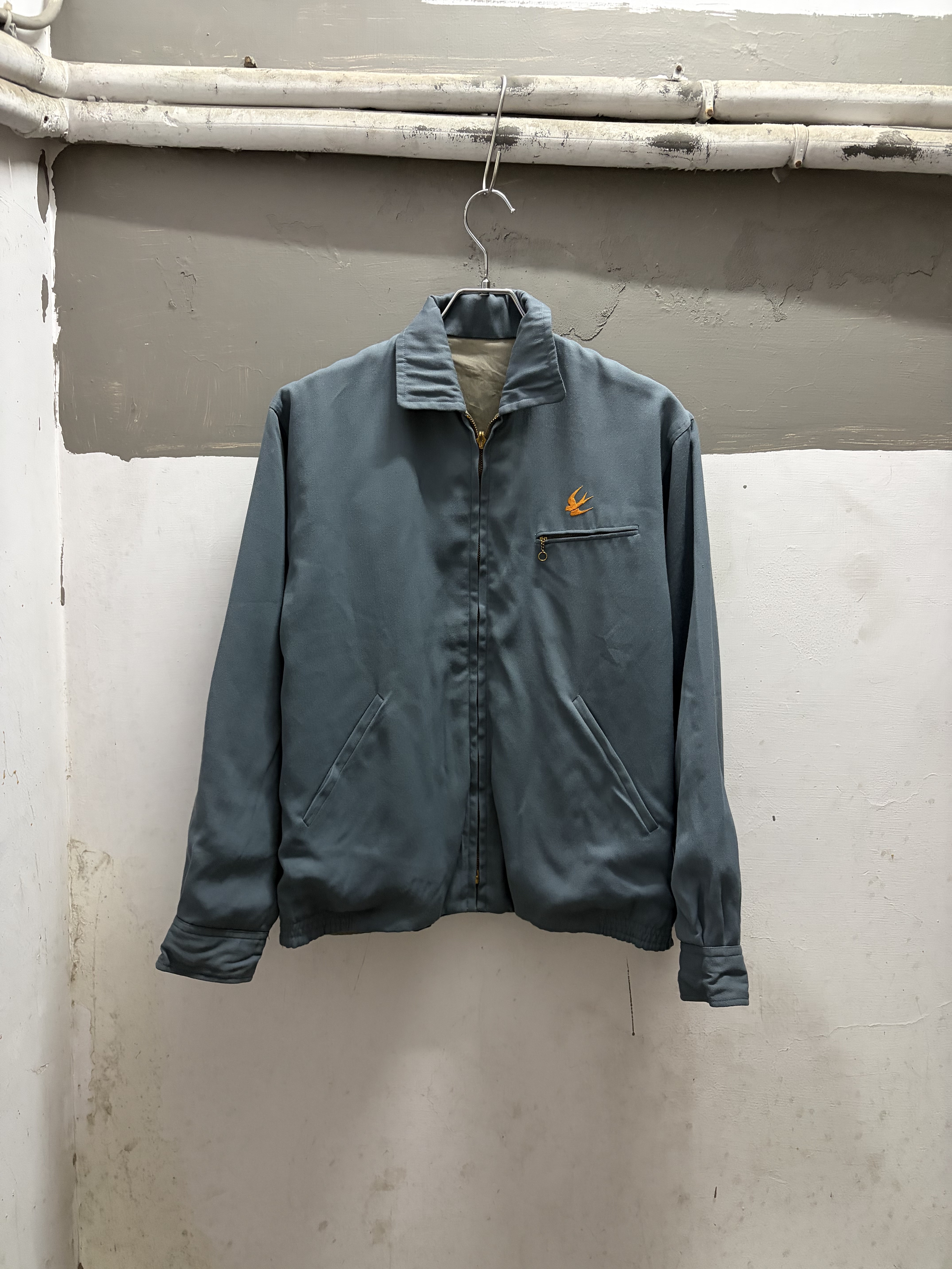 70’s Rayon Polyester ? X Cotton Polyester ? Reversible Work Jacket