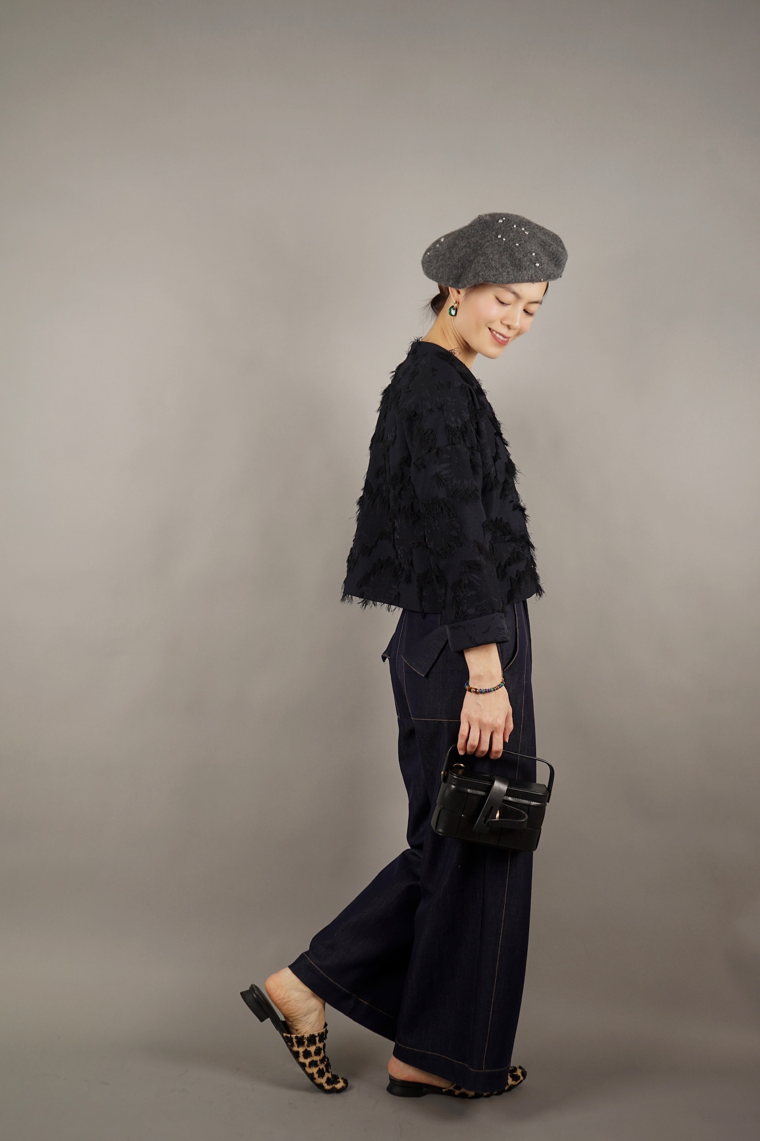 COLE COOL Frill Textured Mini Jacket