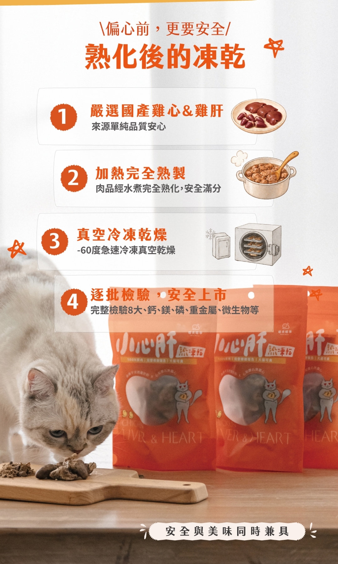 喵食喵事貓凍乾狗凍乾安全美味同時兼具
