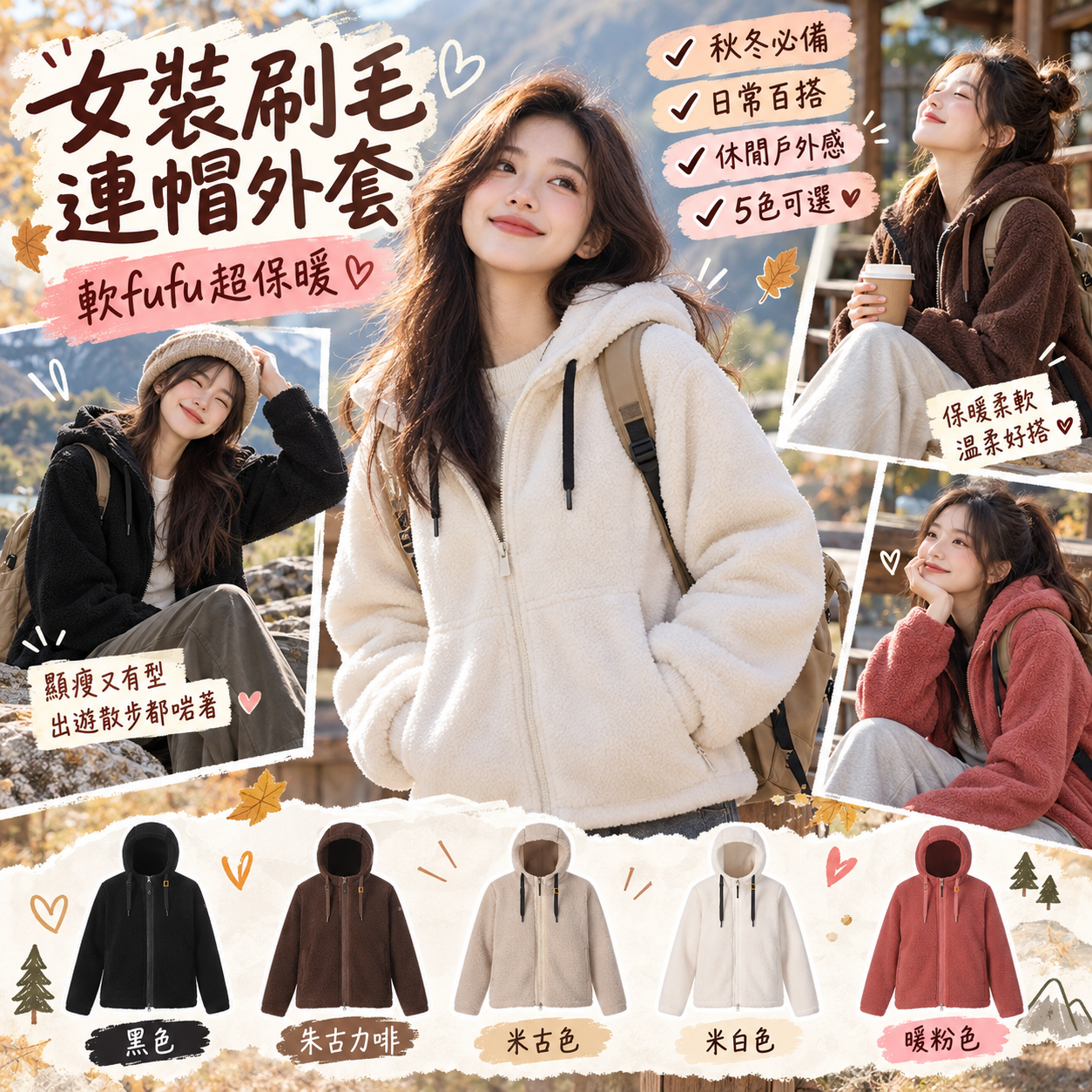 【預購】NATIONAL GEOGRAPHIC WKR100502 COSTONI 女裝刷毛連帽外套