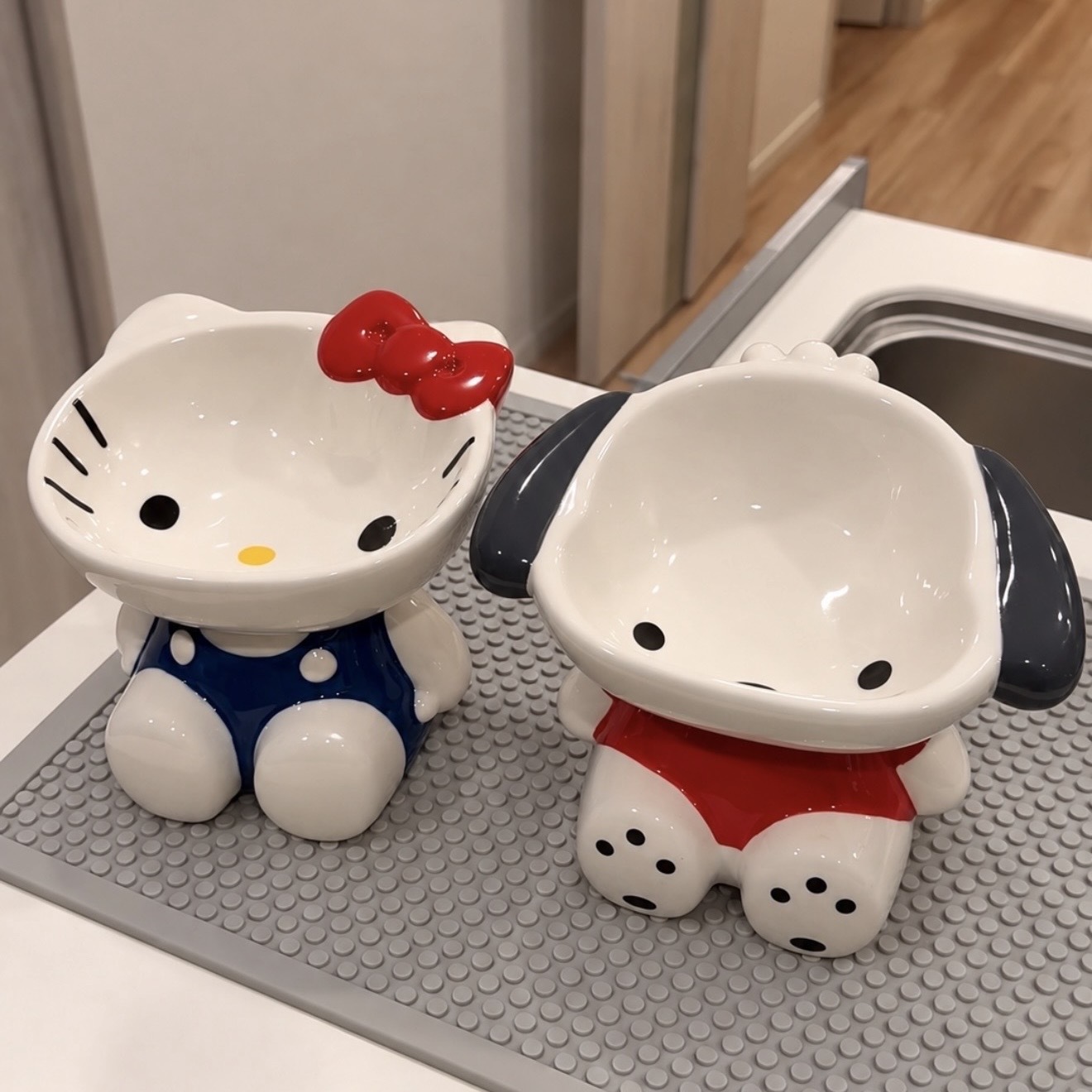 #預購 🇯🇵日本 三麗鷗 Sanrio House 三麗鷗 立體 高腳造型 寵物餐碗 2款