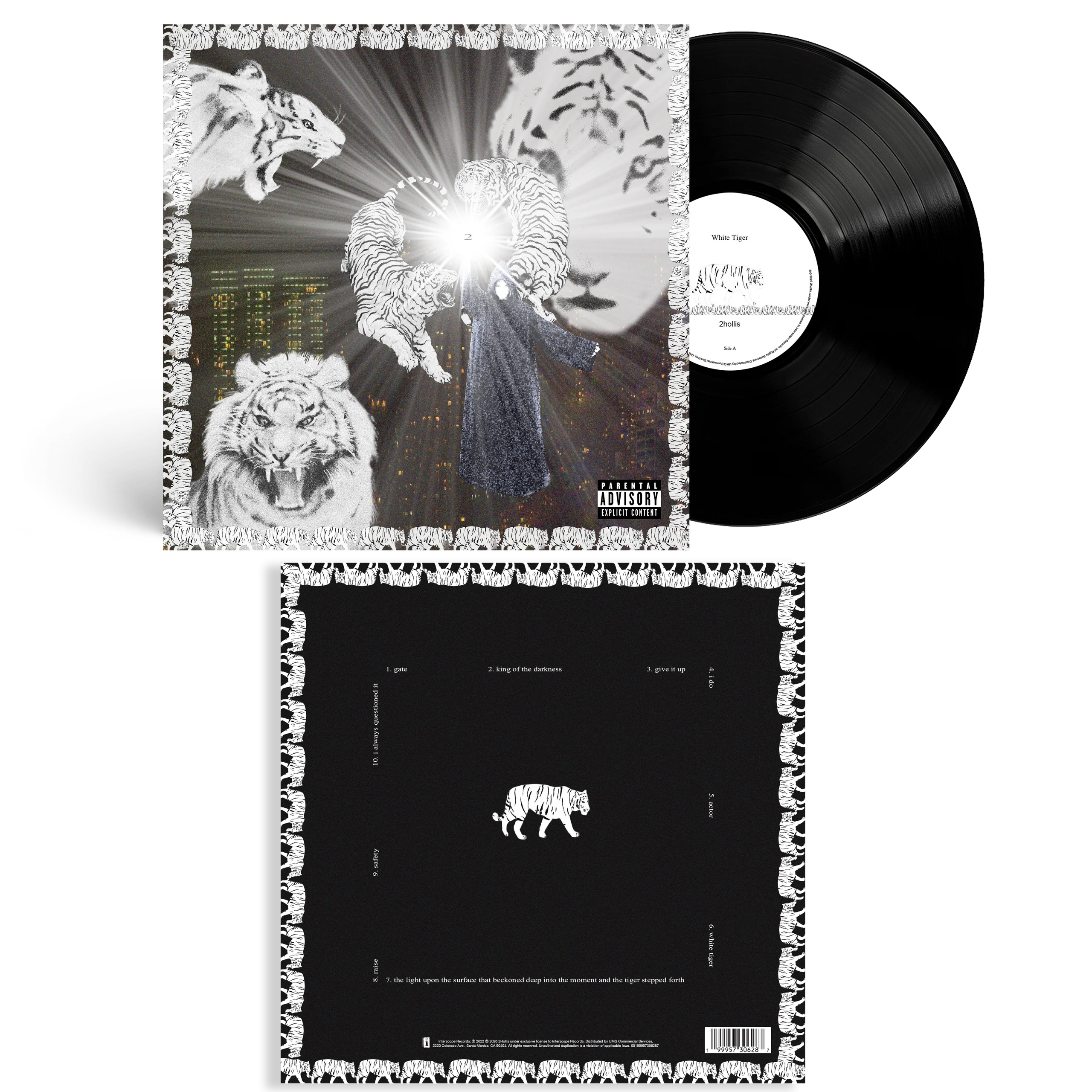 2hollis -  White Tiger & 2 [LP] 限量專輯黑膠唱片 & 巡迴與官方服飾周邊 T-shirt / 大學T / 帽T