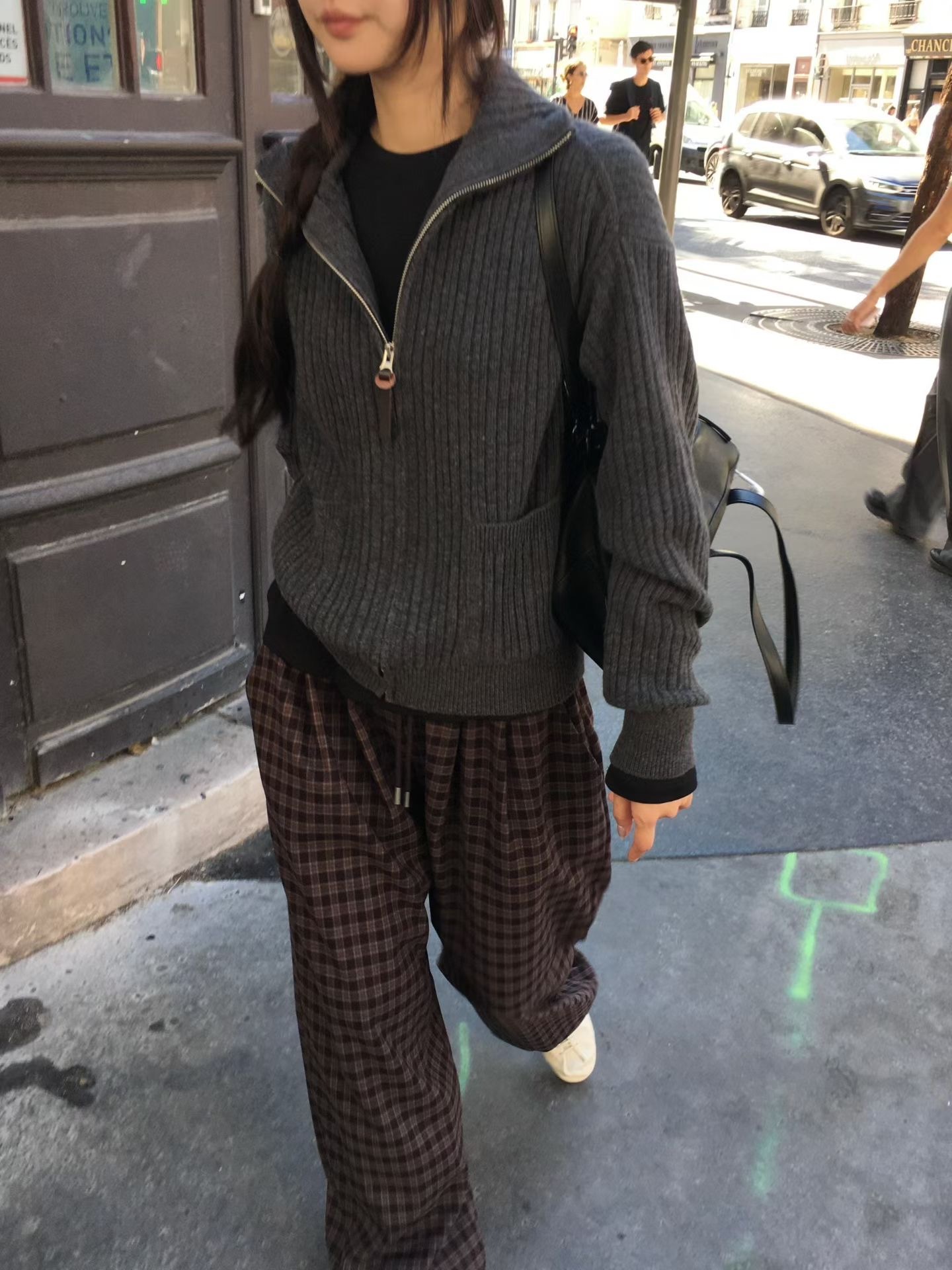 VE26144 Yak Wool拉鏈高領針織衫