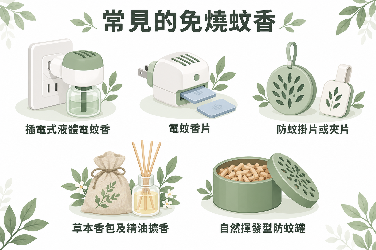 常見的免燒蚊香:5種防蚊好物與居家驅蚊選擇