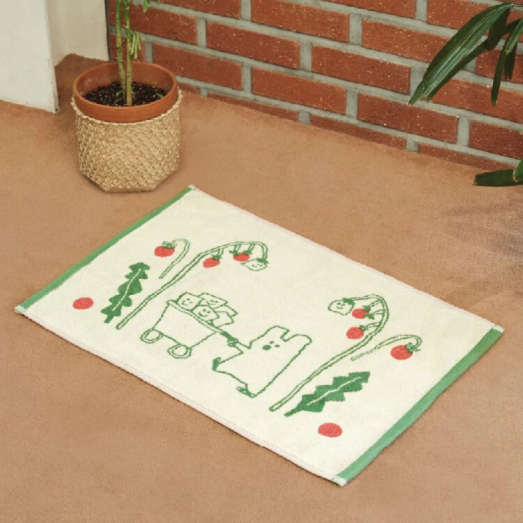 《Dinotaeng》Quokka and Veges Mini Rug 地毯