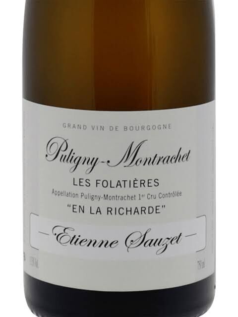 Etienne Sauzet Puligny Montrachet 1er Cru Les Folatieres En La Richarde 2018 (BH93)