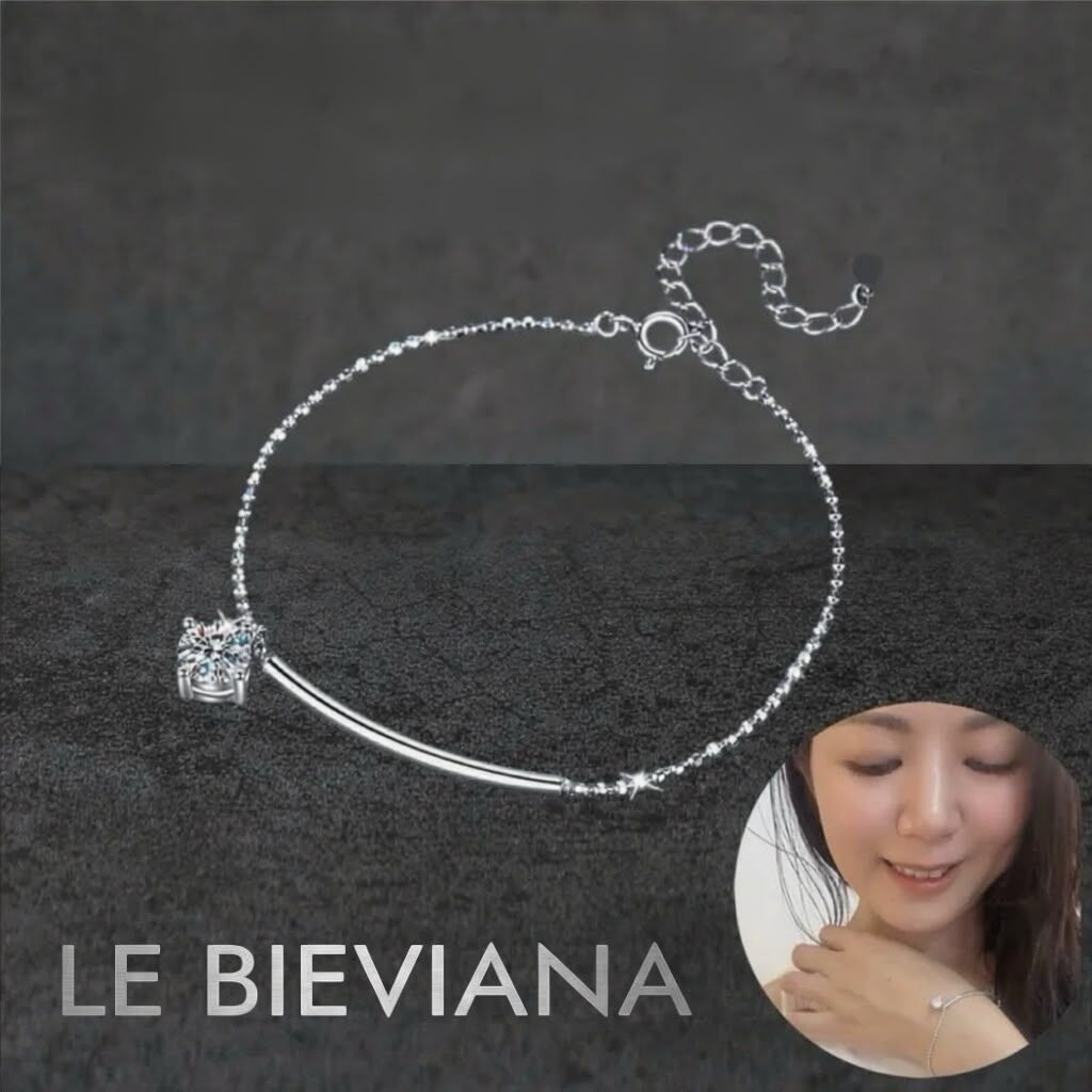 (新品優惠限時已減$100） 925銀1 卡莫桑手鏈Z152🔸LE BIEVIANA GRA認證 D grade(7-10日寄出)