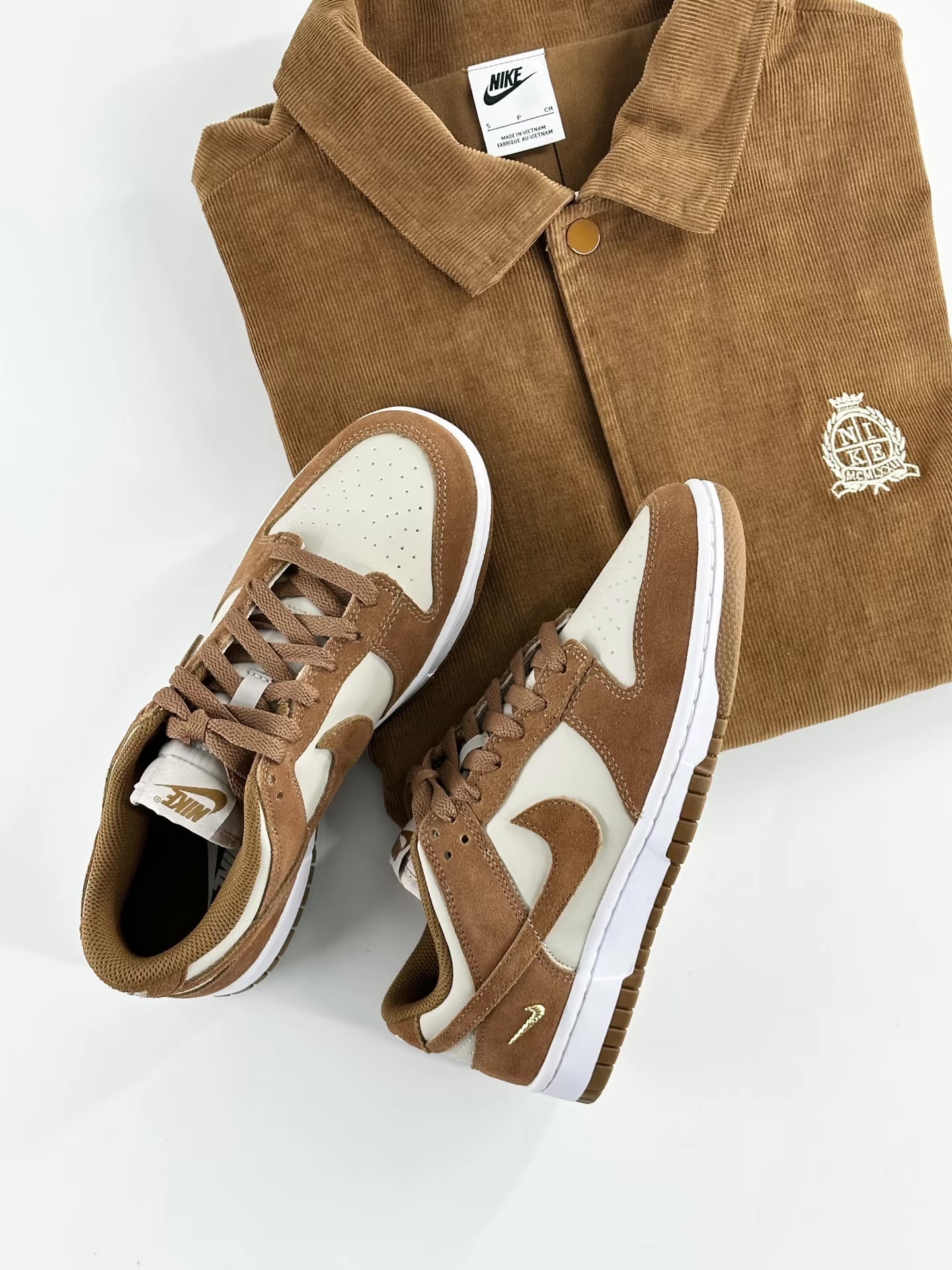 NIKE DUNK LOW 咖啡可可 棕色 咖啡色 金屬小勾 螺旋勾 麂皮 皮革 女鞋 IO4244-200 / 調貨