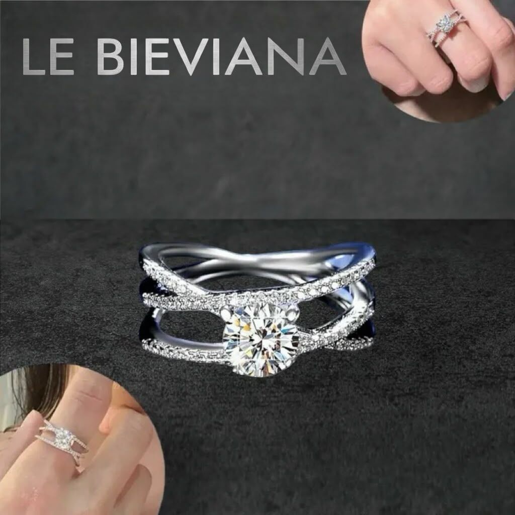 A55(M092) 925純銀1 卡多帶型戒指🔸LE BIEVIANA GRA 認證 D grade (7-10日寄出)