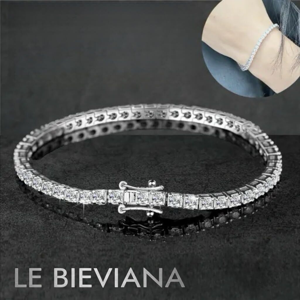 已半價 A94 925 純銀莫桑鑽石手鍊（5 卡至6 卡半）🔸LE BIEVIANA GRA 認證 D grade (7-10日寄出)
