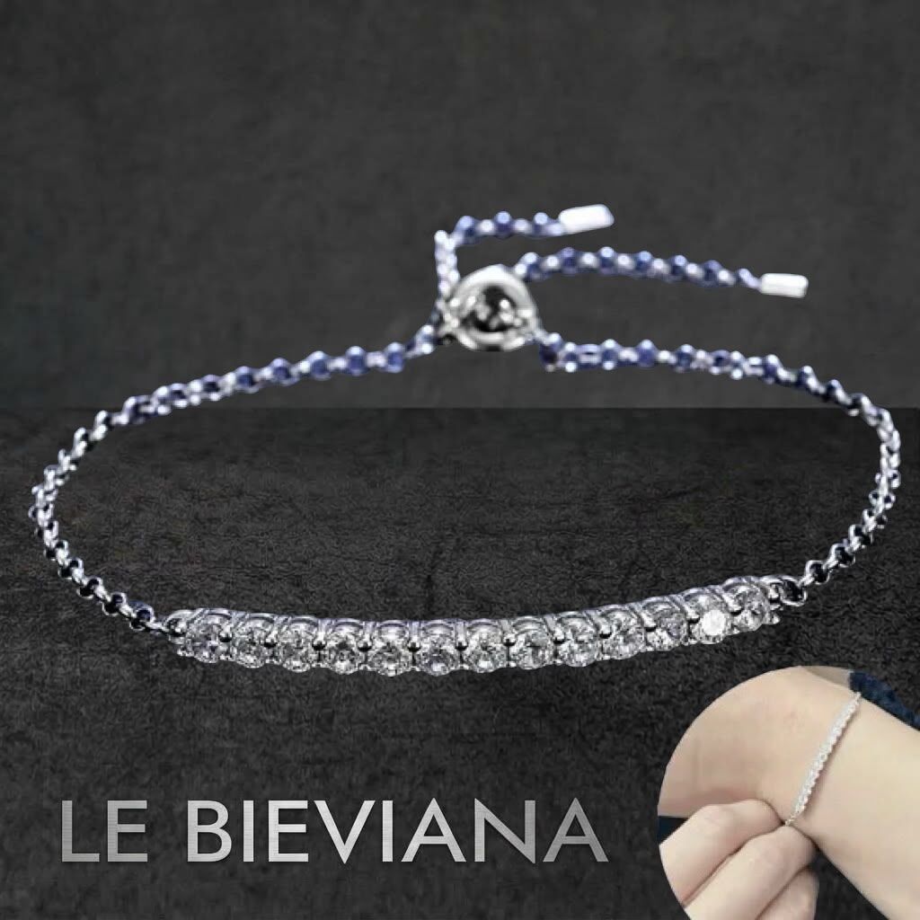 A3 (S022)925銀 1 卡莫桑鑽手鍊🔸LE BIEVIANA GRA 認證 D grade (7-10日寄出)