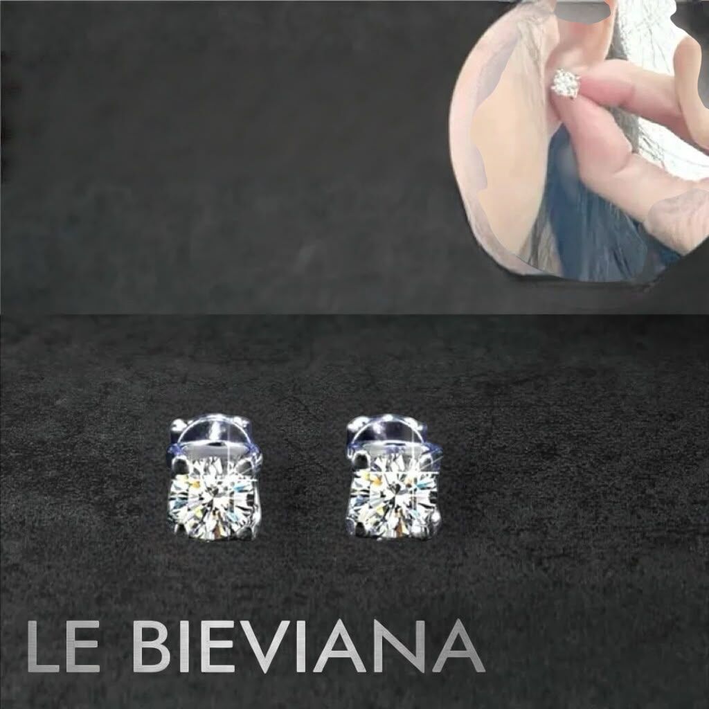 A6 925銀1 卡 耳環🔸LE BIEVIANA GRA 認證 D grade (7-10日寄出)