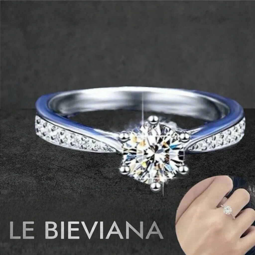 A8 925純銀2 卡 托石莫桑戒指🔸LE BIEVIANA GRA 認證 D grade (7-10日寄出)