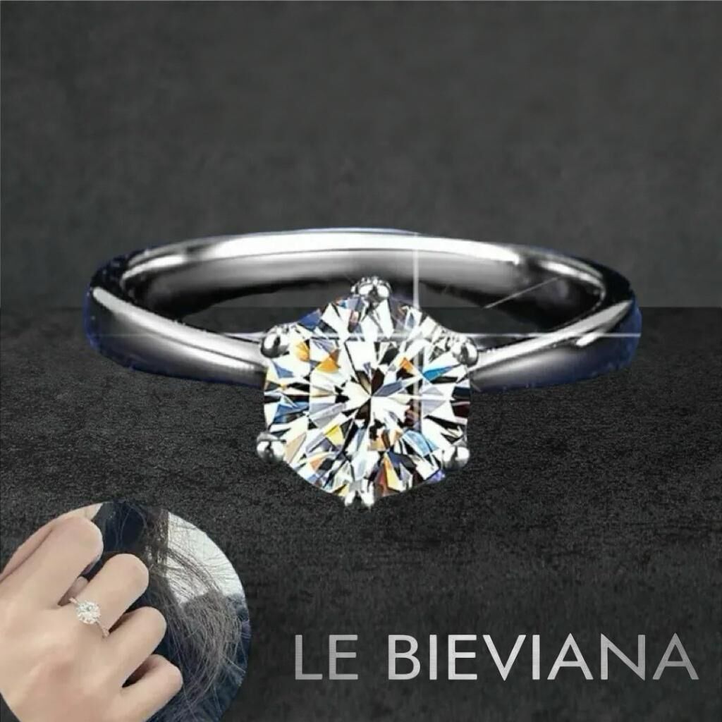 A17  925純銀 1 卡圓花形莫桑石戒指🔸LE BIEVIANA GRA 認證 D grade (7-10日寄出)