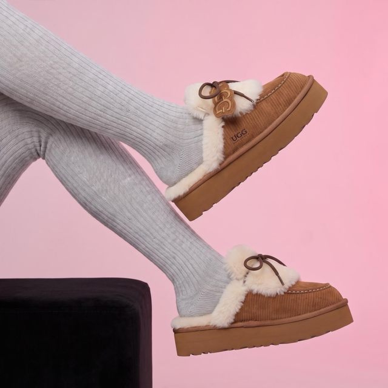 UGG OZLANA-曲奇厚底穆勒鞋（OZ3035）