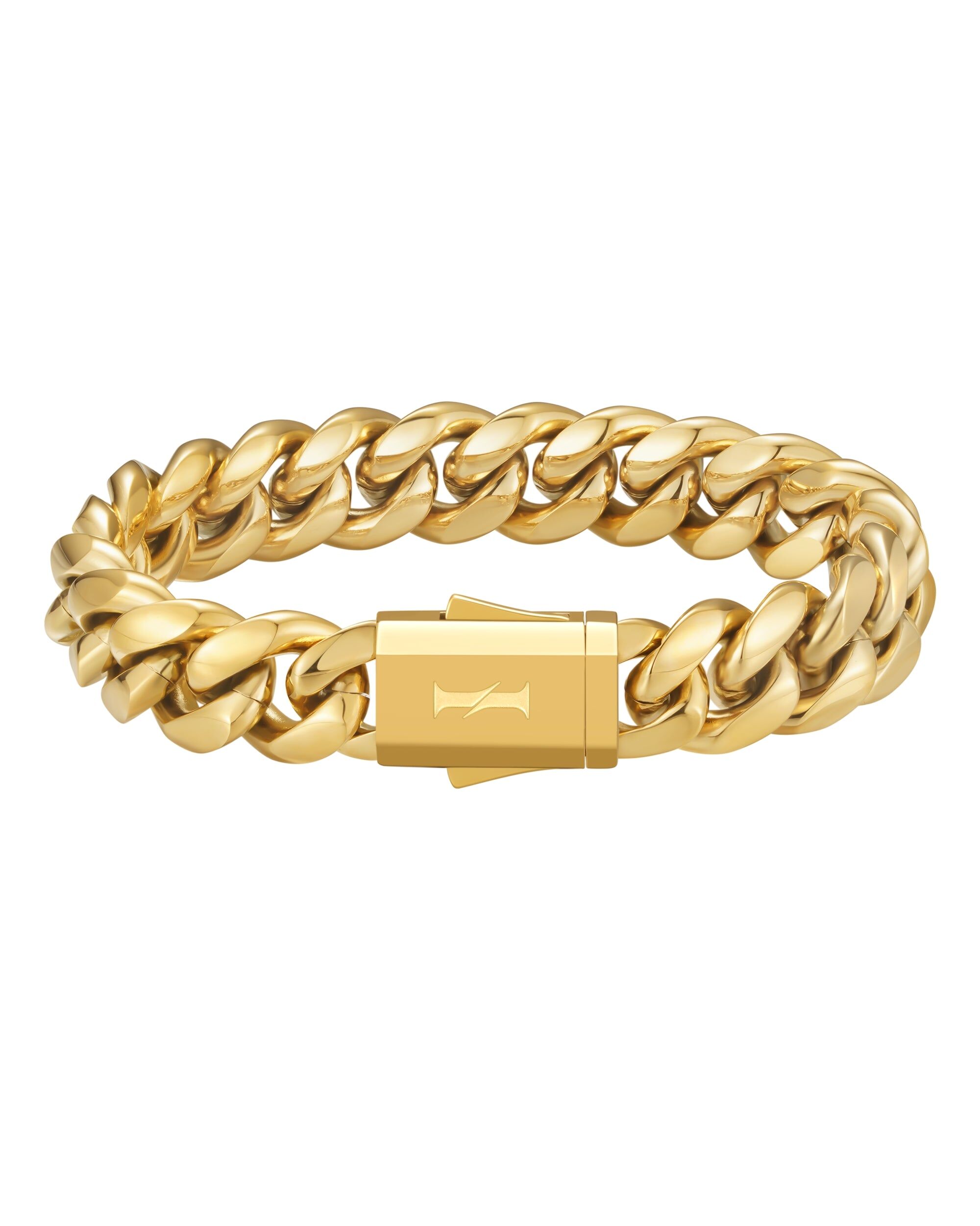 Iceman Society｜PLAIN - 12mm 古巴手鍊 (18K Gold)