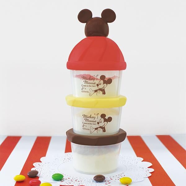 日本製 Mickey Mouse 三層奶粉罐