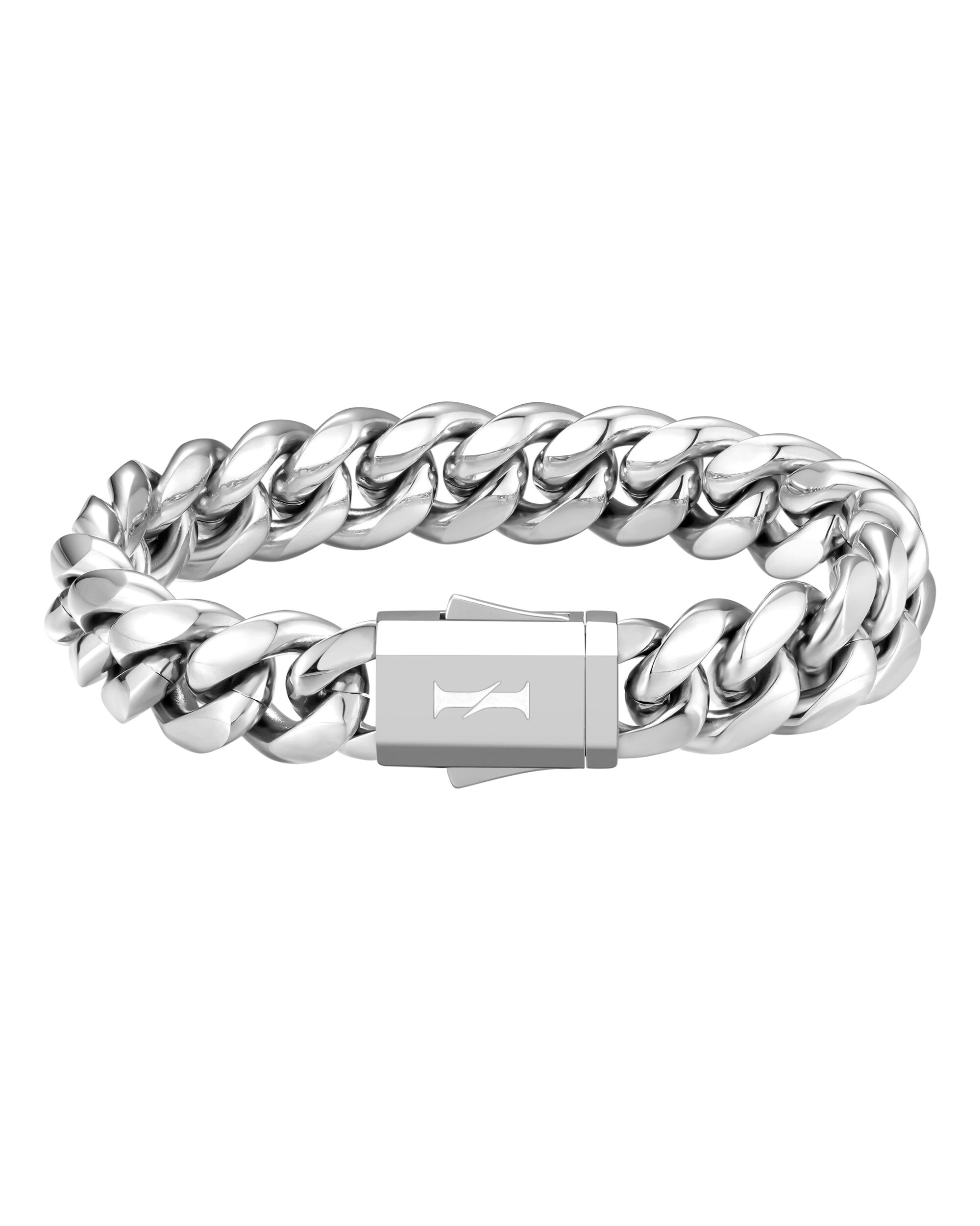 Iceman Society｜PLAIN - 12mm 古巴手鍊 (White Gold)