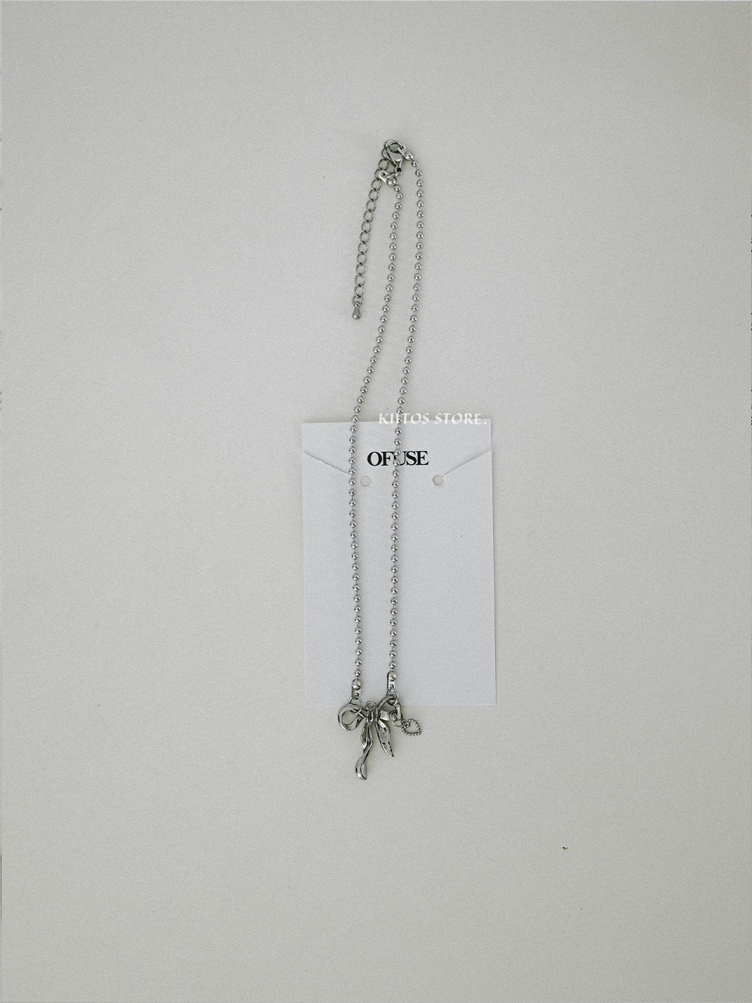【現貨】韓國代購 OFUSE ribbon heart choker 緞帶 蝴蝶結 愛心 頸鍊 鎖骨鍊