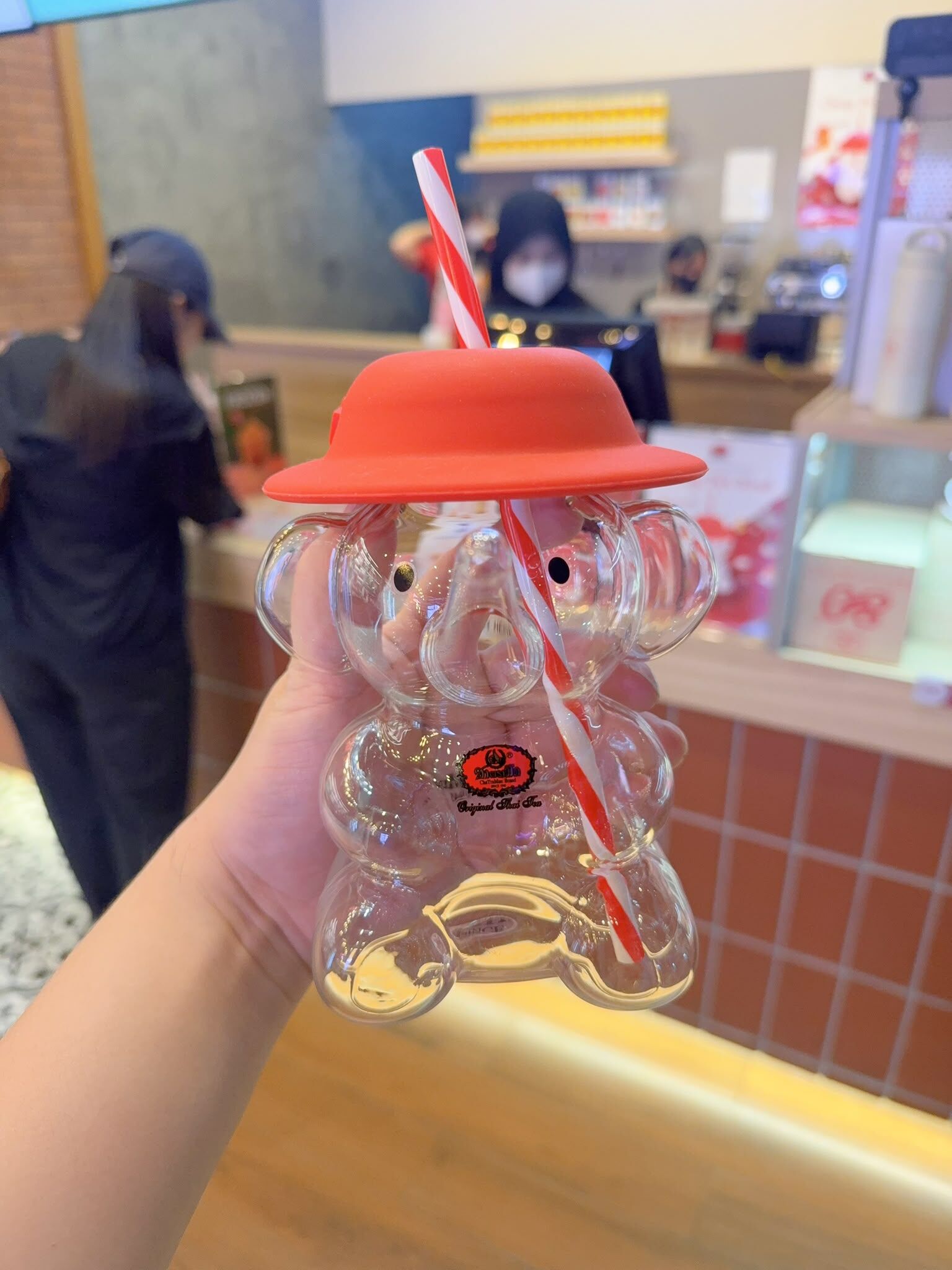 泰國手標茶 Cha Tra Mue Chang Noi Krub小象玻璃杯