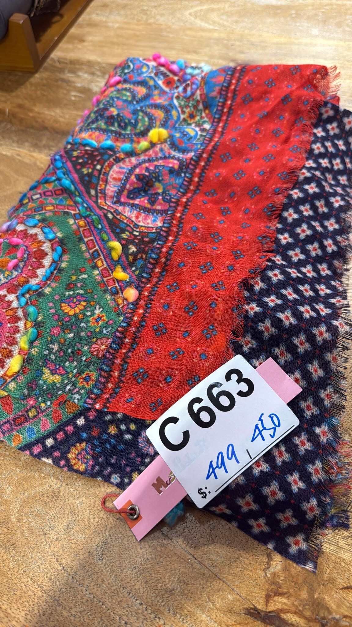 [SHOP KEEP] MACRAME SCARF 人手刺繡 C663 (1005LIVE)