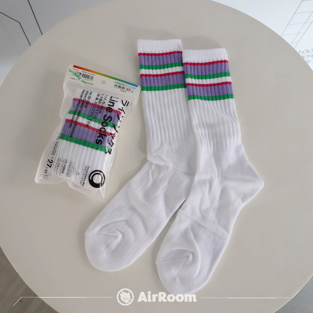 2026AW 日本 全家便利商店 限定 LINE SOCKS 大阪 限定 條紋 長襪 襪子 現貨