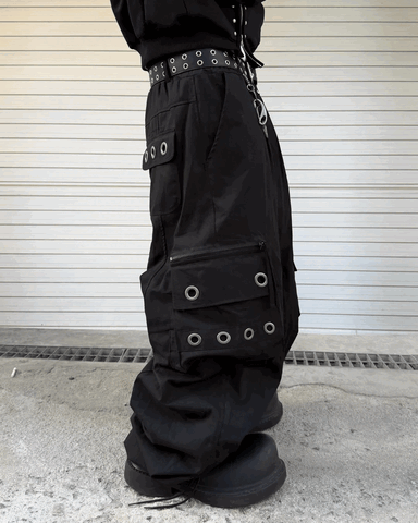 Lauren Eyelet Zipper Cargo Pants