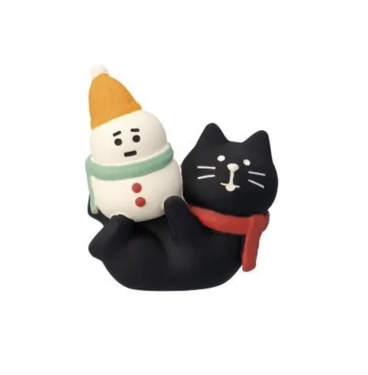 【聖誕限定】JP comcombre 黑貓抱雪人 6543 TK261005